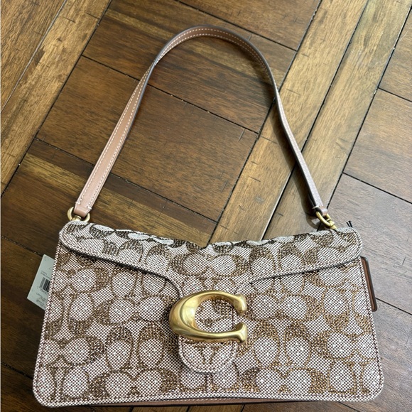 Coach Tabby 26 Medium Crystal Signature Jacquard Shoulder Bag - Picture 13 of 16